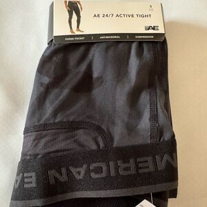 American Eagle Tights Mens Small Black Camo Baselayer